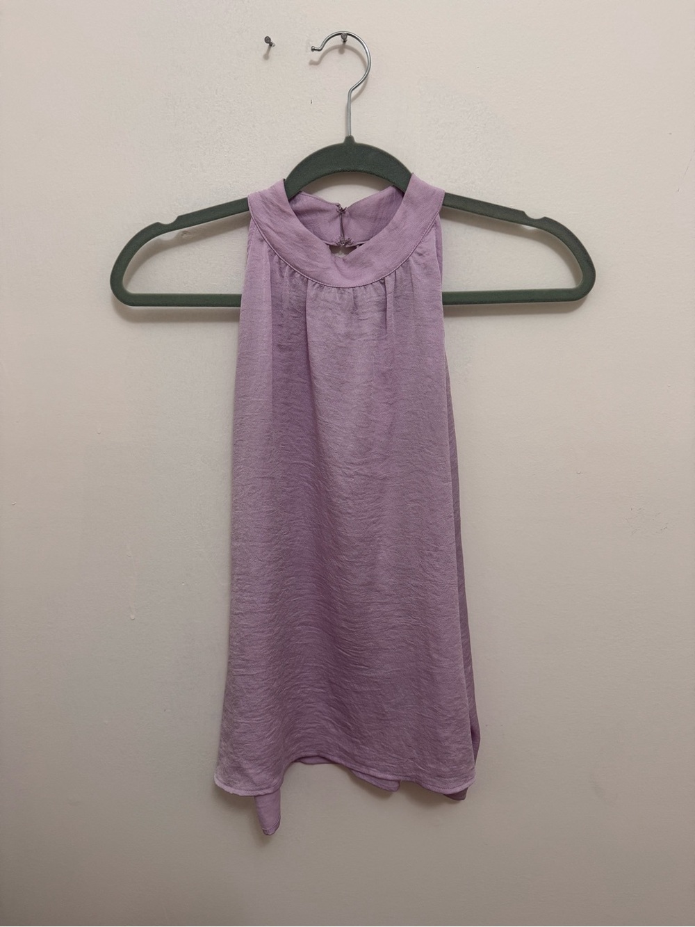 Express Lavender Halter Mock-Neck Blouse